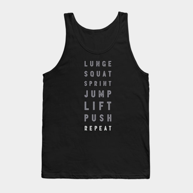 Fitness and Gym Training Motivation Tank Top by SpacePodTees